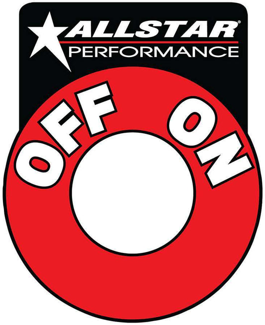 ALLSTAR PERFORMANCE Repl On/Off Batt Disc Decal ALLSTAR PERFORMANCE