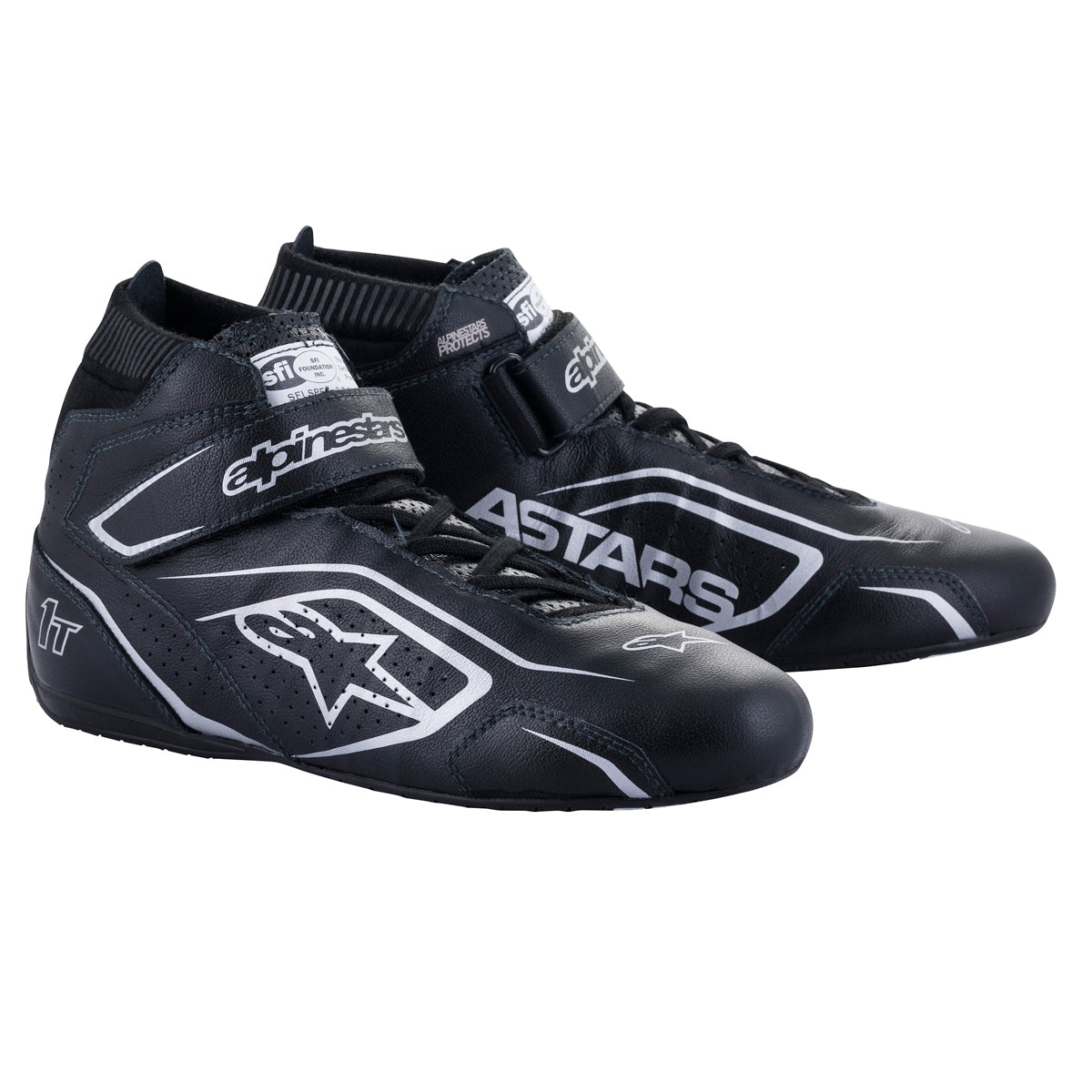 ALPINESTARS USA Shoe Tech-1T V3 Black / Silver Size 10 ALPINESTARS USA