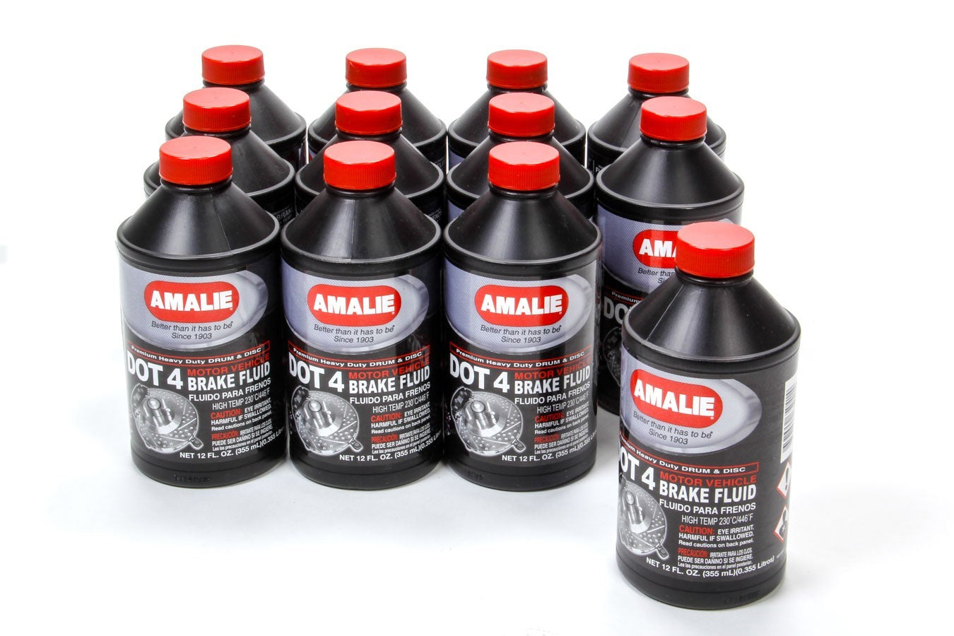 AMALIE DOT 4 Brake Fluid Case 12x12 Oz AMALIE