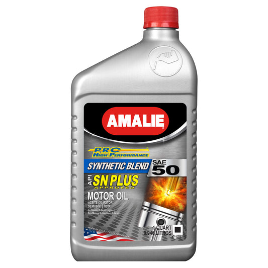 AMALIE PRO High Perf Syn Blend Oil 50W Case 1Qt AMALIE