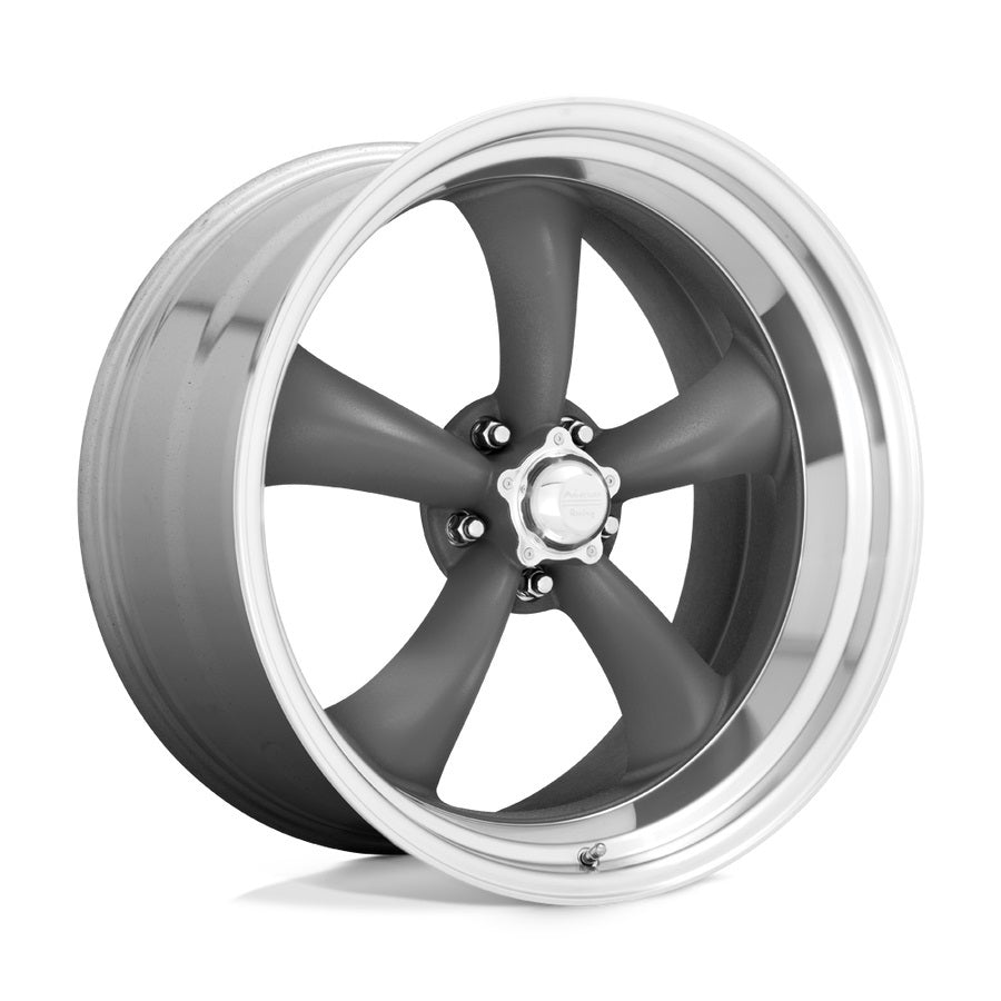 AMERICAN RACING WHEELS Torq Thrust II 20X8 5X5 Gray w/Machin Lip Wheel AMERICAN RACING WHEELS