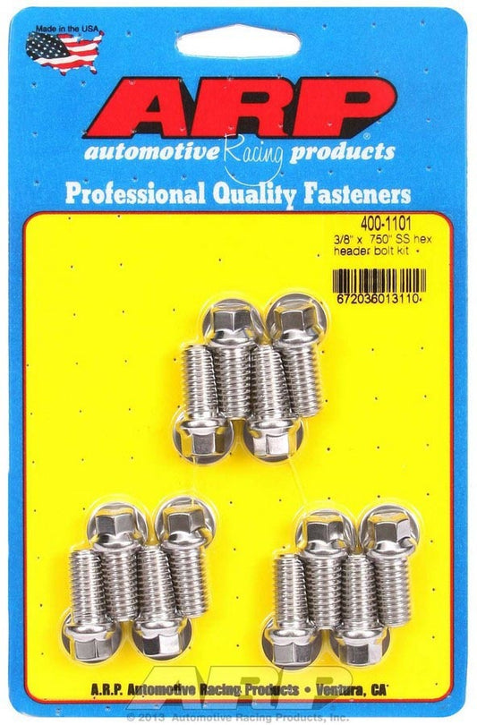 ARP S/S Header Bolt Kit - 3/8 x .750 UHL (12) ARP