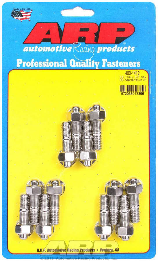 ARP S/S Header Stud Kit - 3/8 x 1.670 OAL (12) ARP