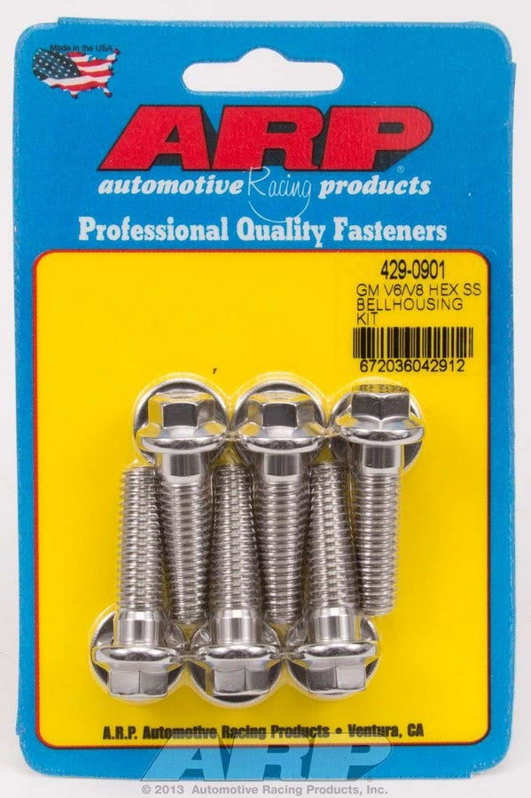 ARP S/S Bellhousing Bolt Kit - 6pt. GM V6/V8 ARP