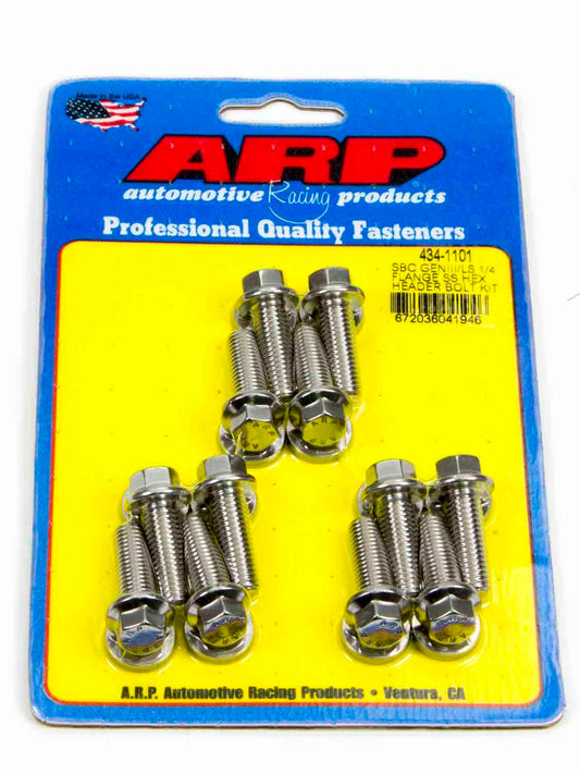 ARP S/S Header Bolt Kit - 6pt. GM LS ARP