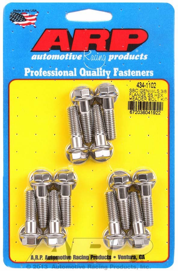 ARP S/S Header Bolt Kit - 6pt. GM LS ARP