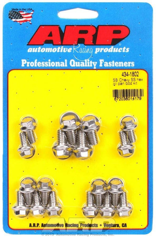 ARP SBC S/S Oil Pan Bolt Kit 6pt. ARP