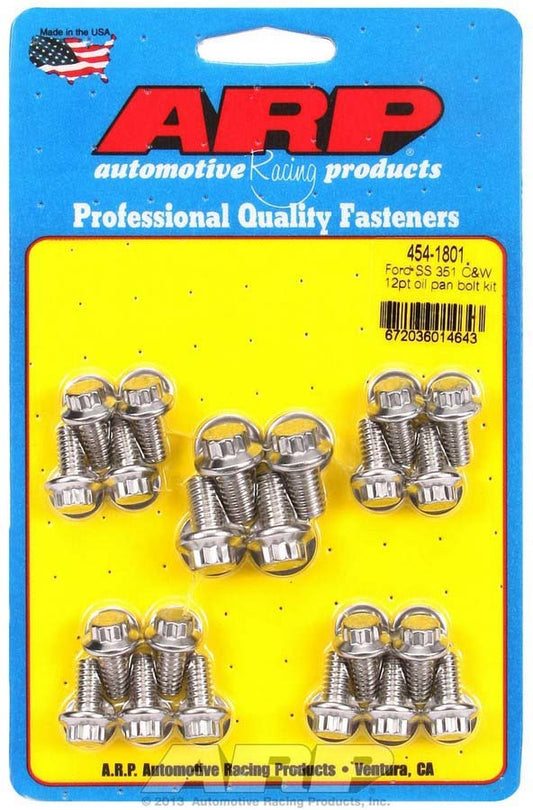 ARP Ford S/S Oil Pan Bolt Kit 12pt. ARP