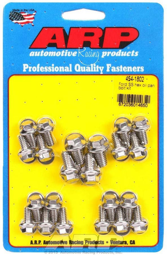 ARP Ford S/S Oil Pan Bolt Kit 6pt. ARP