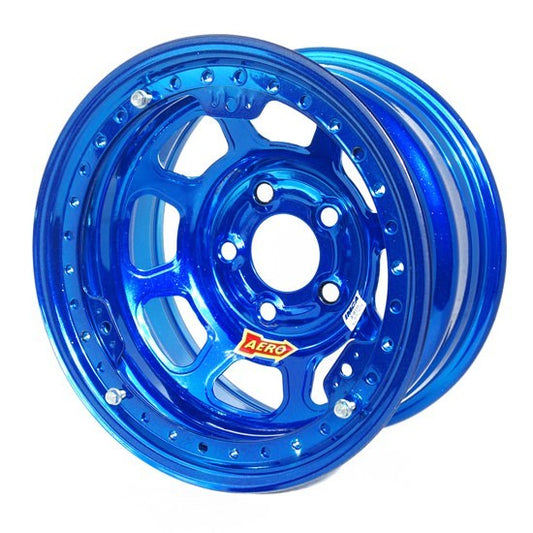 AERO RACE WHEELS 15x8 3in 5.00 Blue Chrome Beadlock Wheel AERO RACE WHEELS