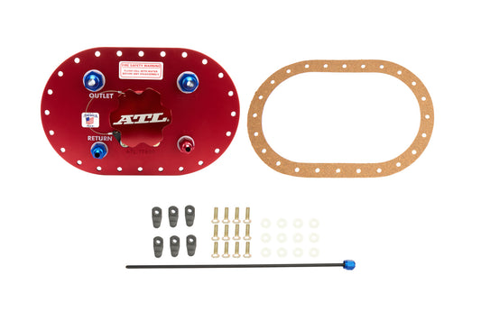 ATL FUEL CELLS Fill Plate Alum. w/Flap Valve  -8an Fittings ATL FUEL CELLS