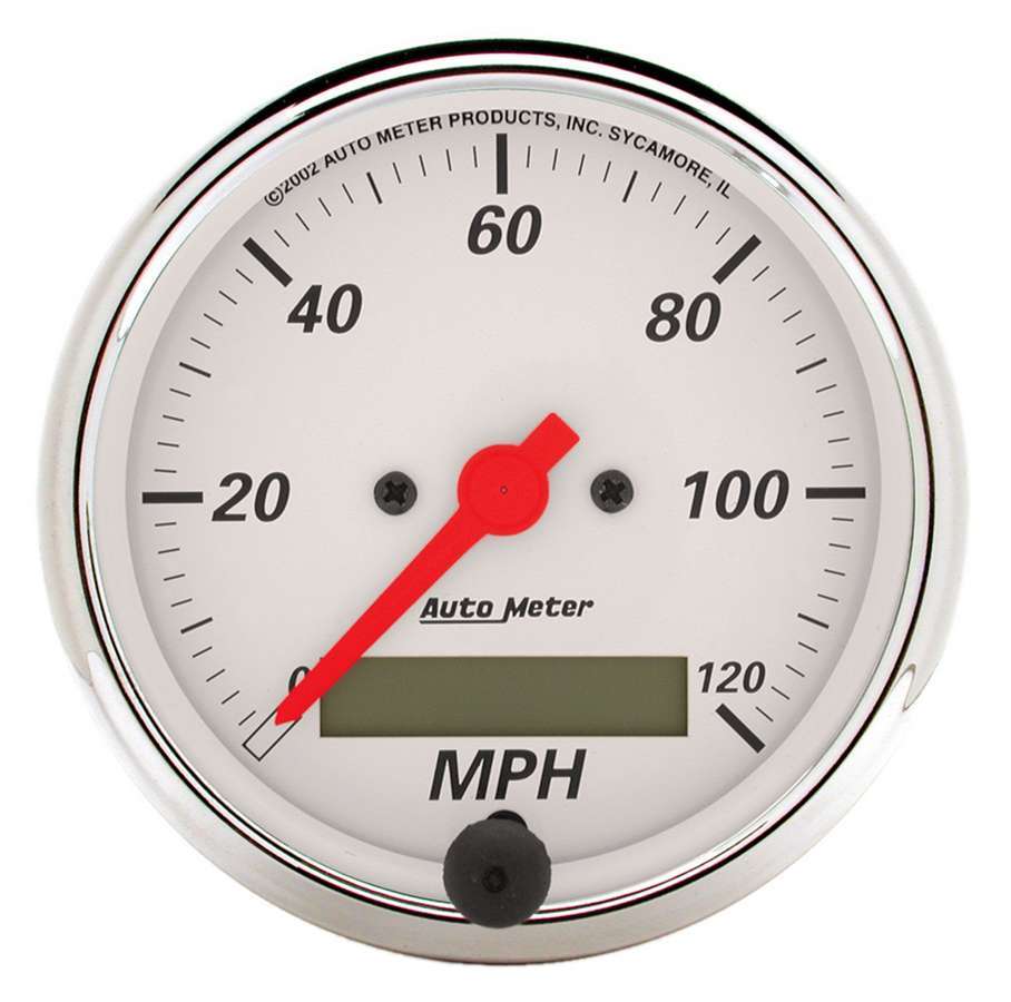 AUTOMETER Arctic White 3-1/8in 120 MPH Speedometer AUTOMETER