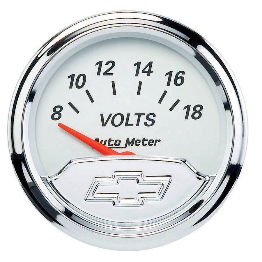 AUTOMETER 2-1/16 Voltmeter Gauge Chevy Bowtie Series AUTOMETER