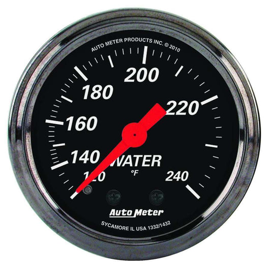 AUTOMETER 2-1/16 D/B Water Temp Gauge 120-240 Degrees AUTOMETER