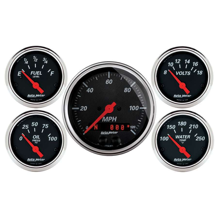 AUTOMETER Designer Black Gauge Kit w/GPS Speedo AUTOMETER