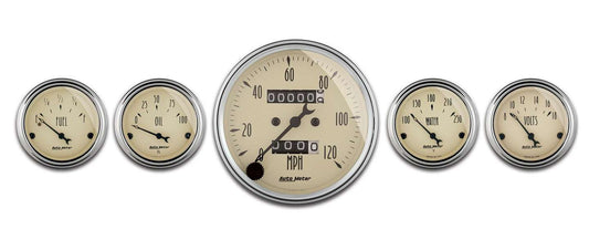 AUTOMETER A/B 5pc. Gauge Kit w/Mech. Speedo AUTOMETER