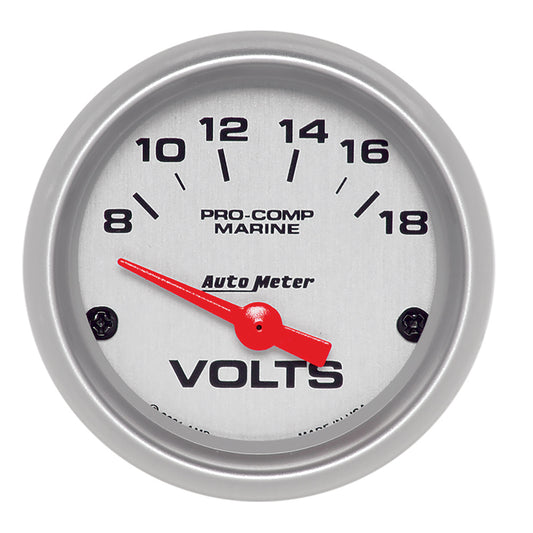 AUTOMETER 2-1/16 Ultra Lite Marine Voltmeter 8-18 Volts AUTOMETER