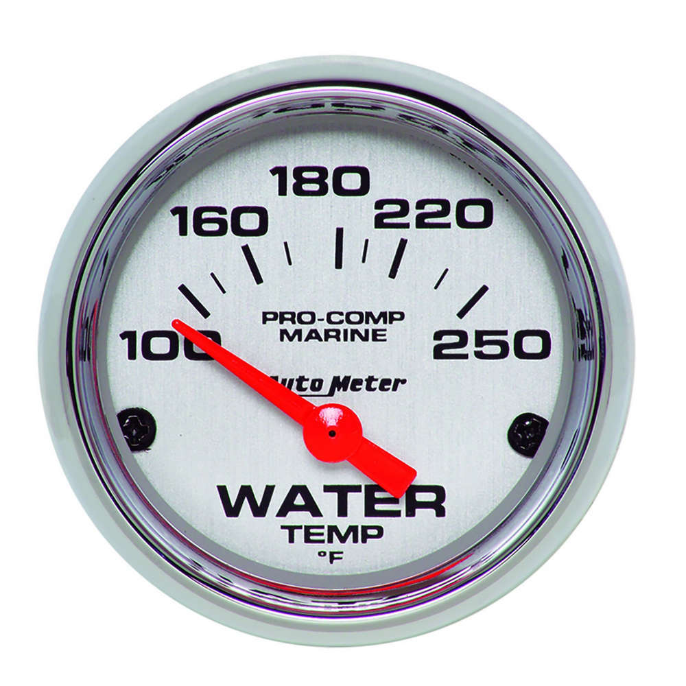 AUTOMETER 2-1/16 Water Temp Gauge 100-250F P/C Marine AUTOMETER