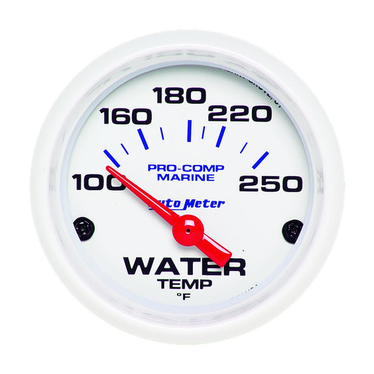 AUTOMETER 2-1/16 Water Temp Gauge 100-250F White Phantom AUTOMETER