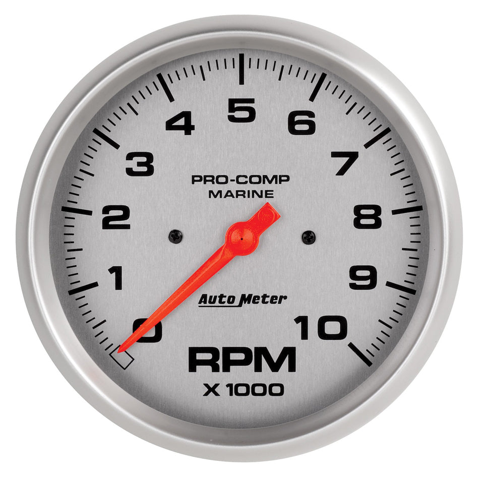 AUTOMETER 5in U/L Tachometer Gauge 10000 RPM Silver AUTOMETER