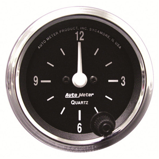 AUTOMETER 2-1/16 12-Volt Electric Clock - Black AUTOMETER