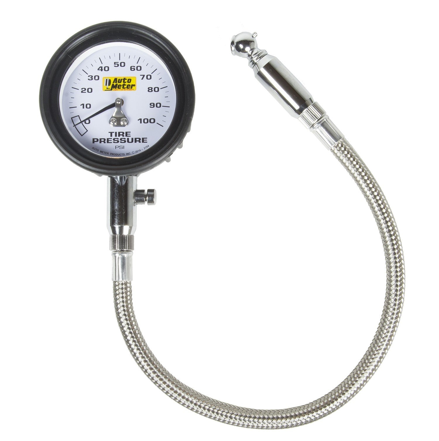 AUTOMETER Tire Press. Gauge 0-100 PSI Analog w/Bleed Valve AUTOMETER