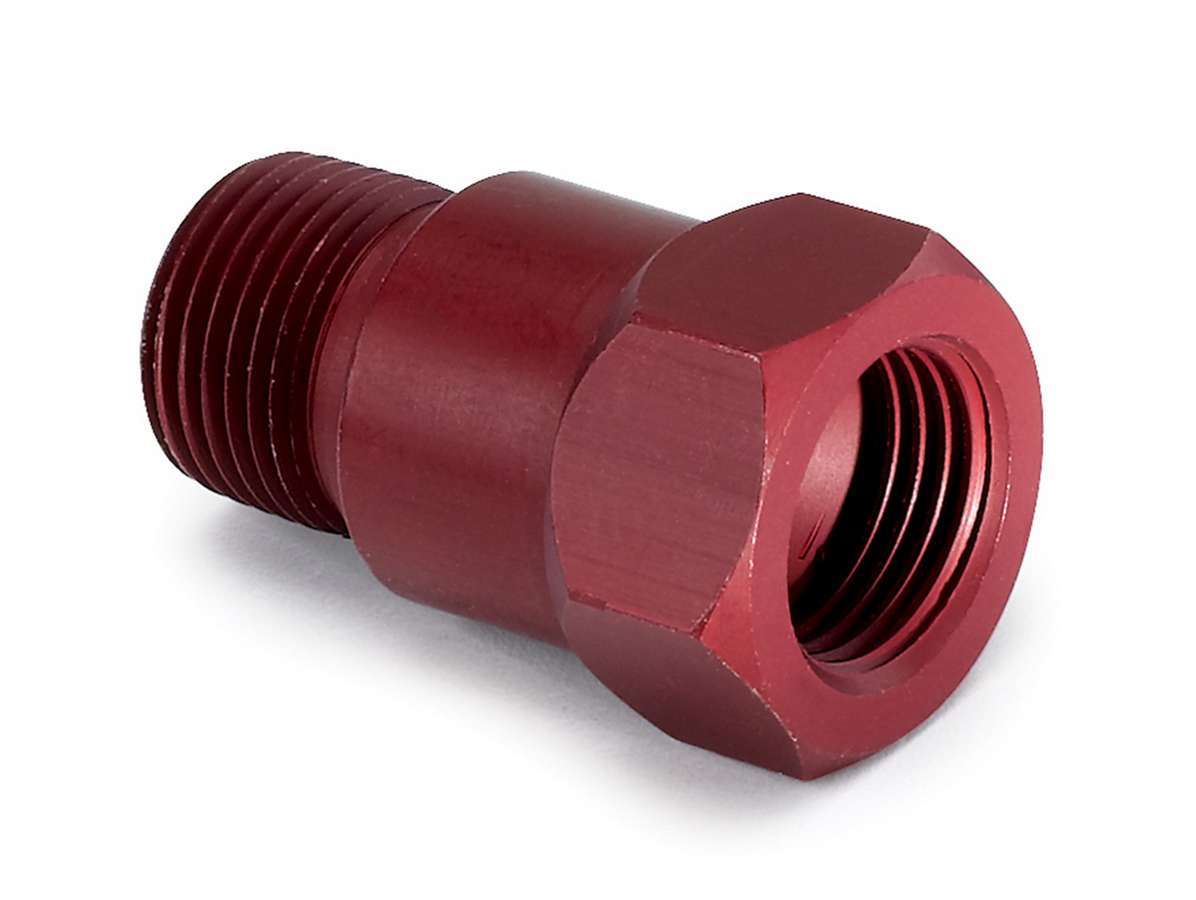 AUTOMETER 3/8in Npt Aluminum Temp. Adapter Fitting - Red AUTOMETER