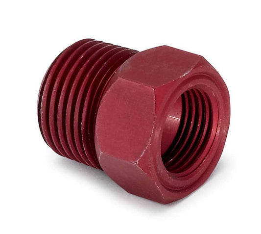 AUTOMETER 1/2in NPT Aluminum Temp. Adapter Fitting - Red AUTOMETER