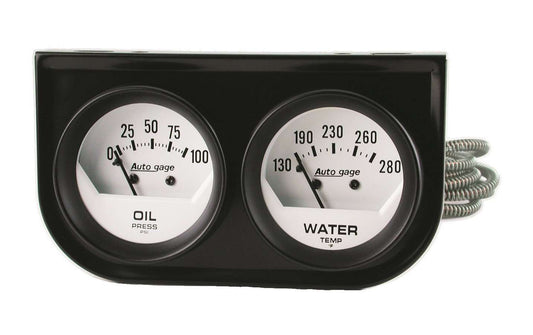 AUTOMETER 2-1/16in Oil/Water Short Sweep Console AUTOMETER