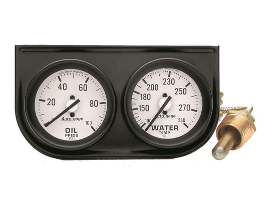 AUTOMETER 2-1/16in Oil/Wtr Console AUTOMETER