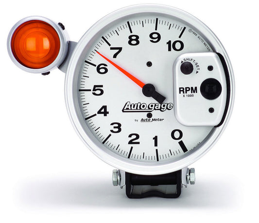 AUTOMETER 5in Auto Gauge Tach -10K Silver Face AUTOMETER