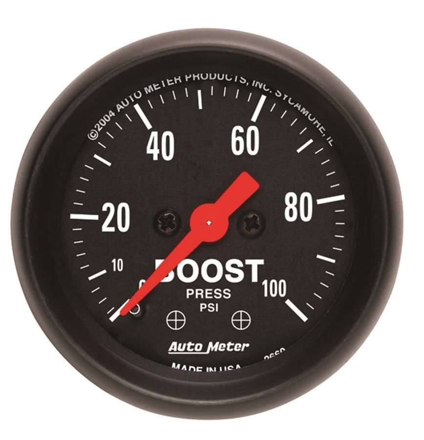 AUTOMETER 2-1/16in Z/S Boost Gauge - 0-100psi AUTOMETER