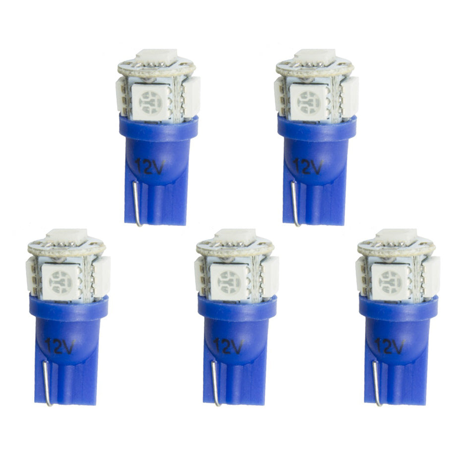 AUTOMETER Replacement LED Bulbs T3 Wedge Blue (5pk) AUTOMETER