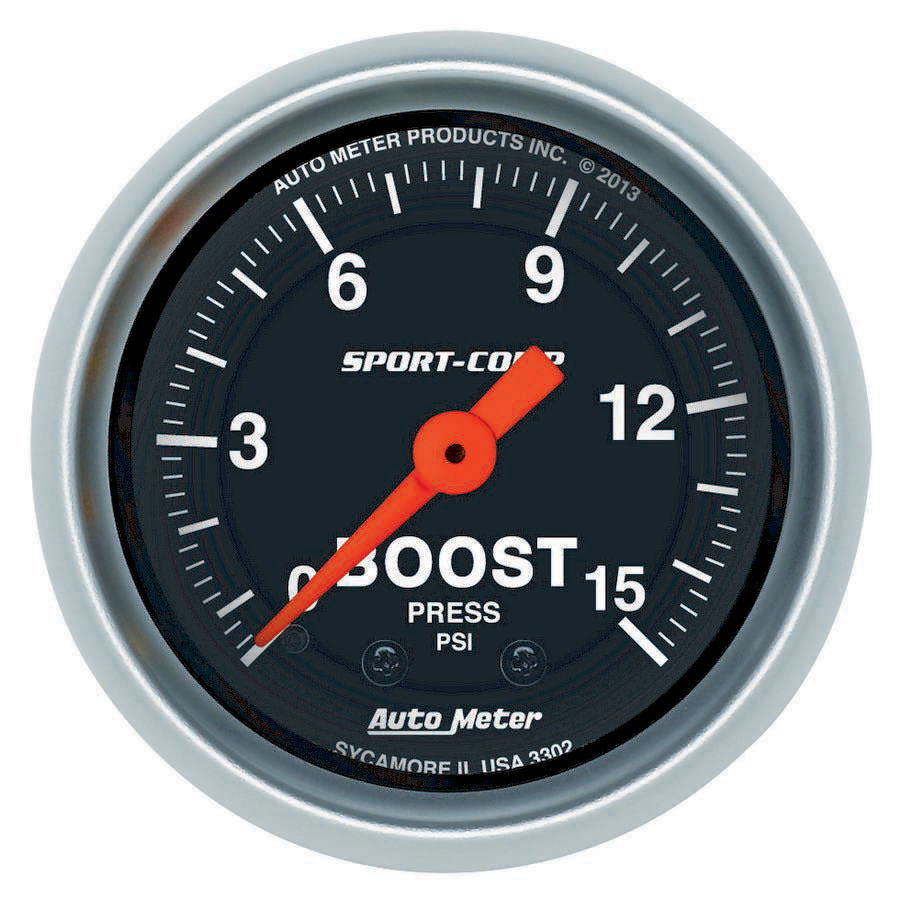 AUTOMETER 2-1/16 S/C  Boost  Gauge 0-15 PSI AUTOMETER