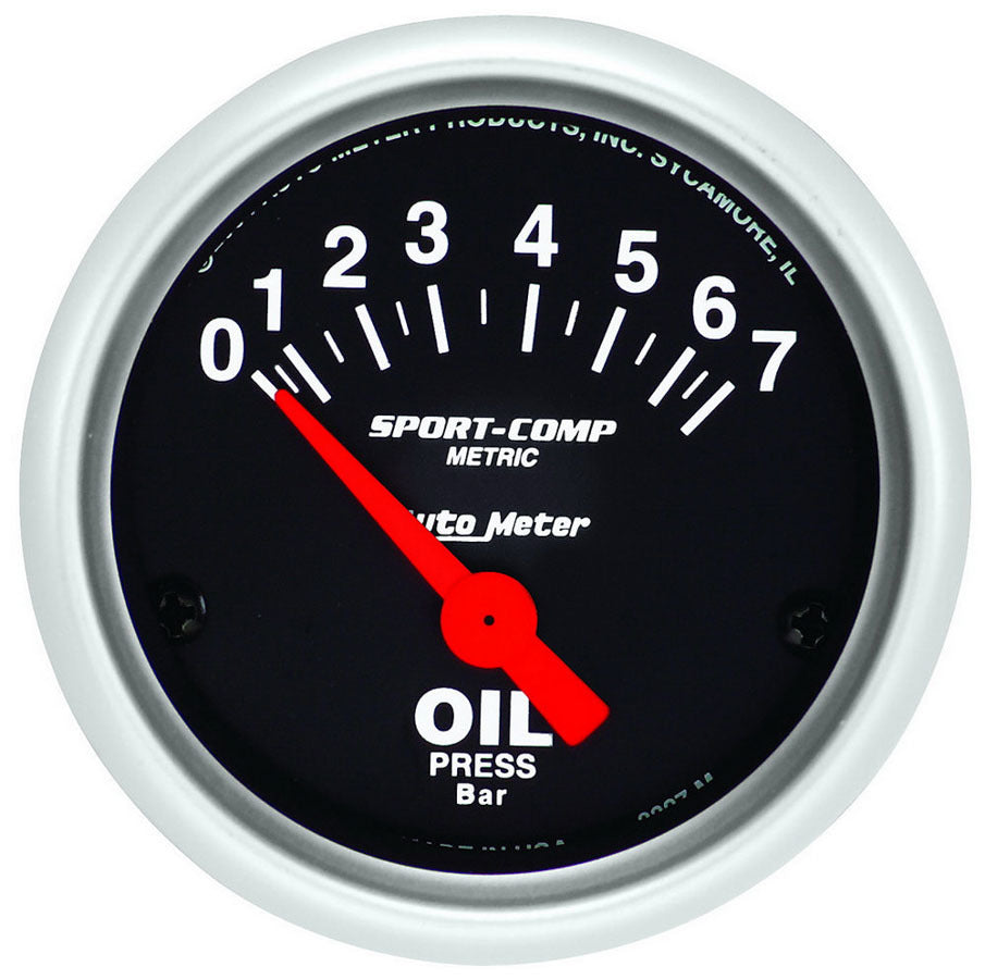 AUTOMETER 2-1/16 Mini S/C Oil Pressure Gauge - Metric AUTOMETER