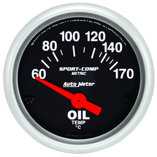 AUTOMETER 2-1/16 S/C Oil Temp. Gauge 60-170c AUTOMETER