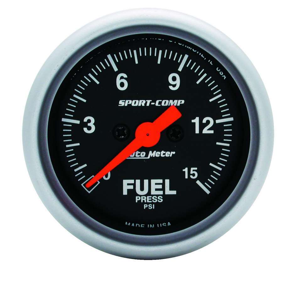 AUTOMETER Sport Comp 2 1/16in Fuel 0-15 PSI Elec. AUTOMETER