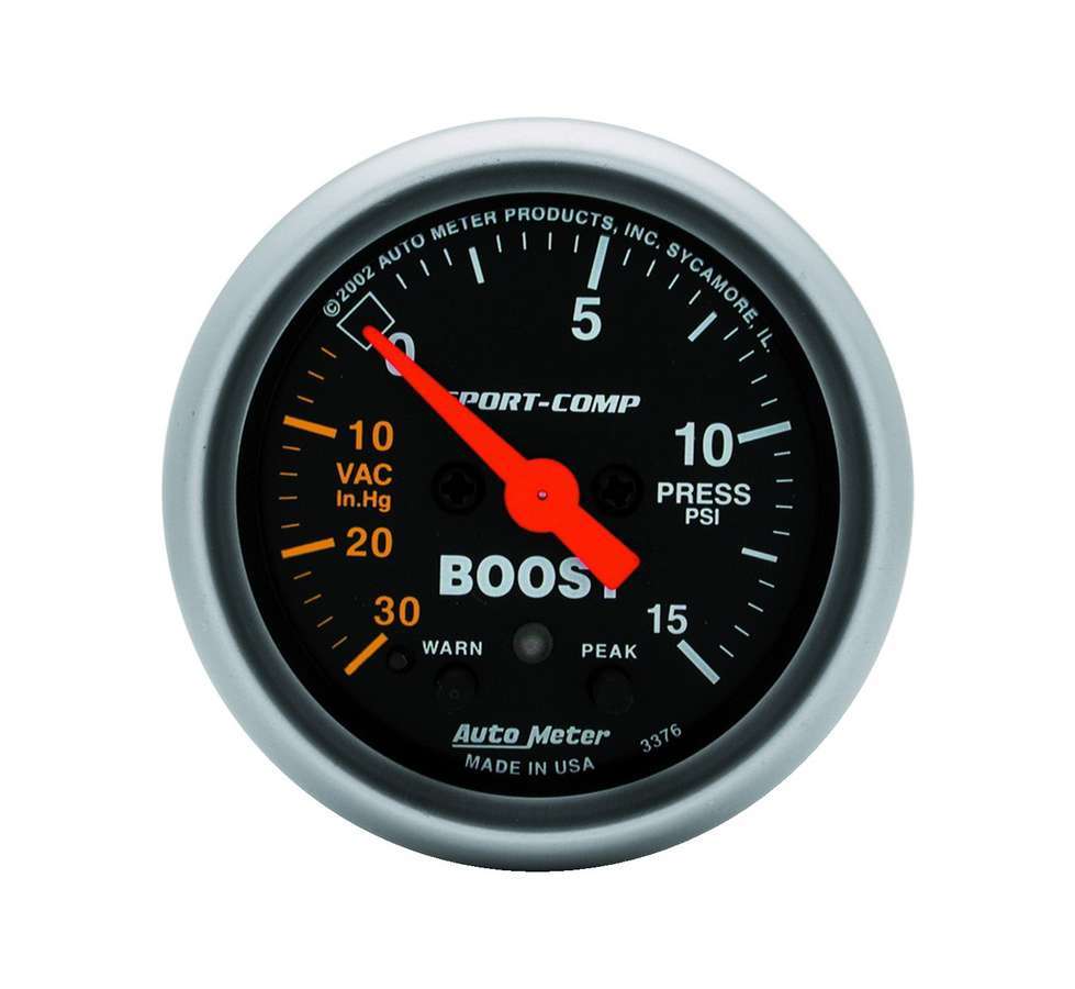 AUTOMETER 2-1/16in S/C Boost/Vac. Gauge 30in/15psi AUTOMETER