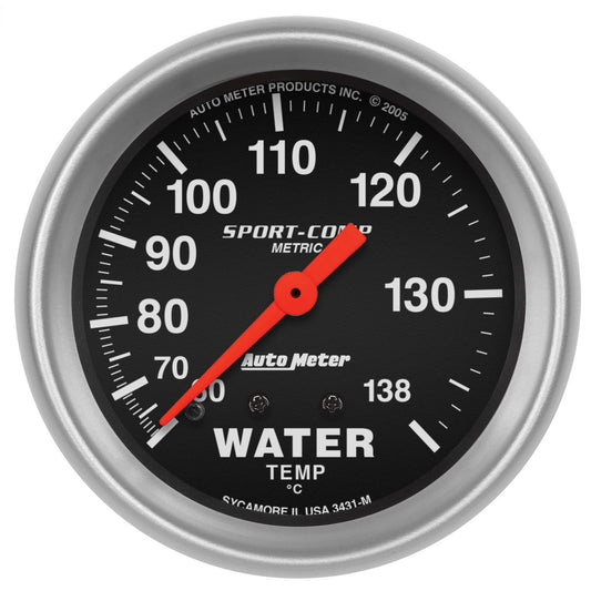 AUTOMETER 2-5/8in S/C Water Temp. Gauge - Metric AUTOMETER