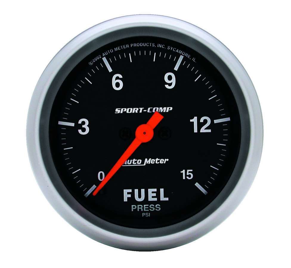 AUTOMETER Sport Comp 2-5/8in Fuel 0-15 PSI Elec. AUTOMETER