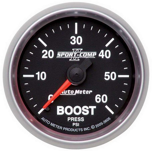 AUTOMETER 2-1/16in S/C II Boost Gauge 0-60psi AUTOMETER