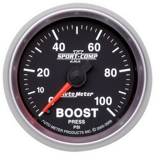 AUTOMETER 2-1/16in S/C II Boost Gauge 0-100psi AUTOMETER