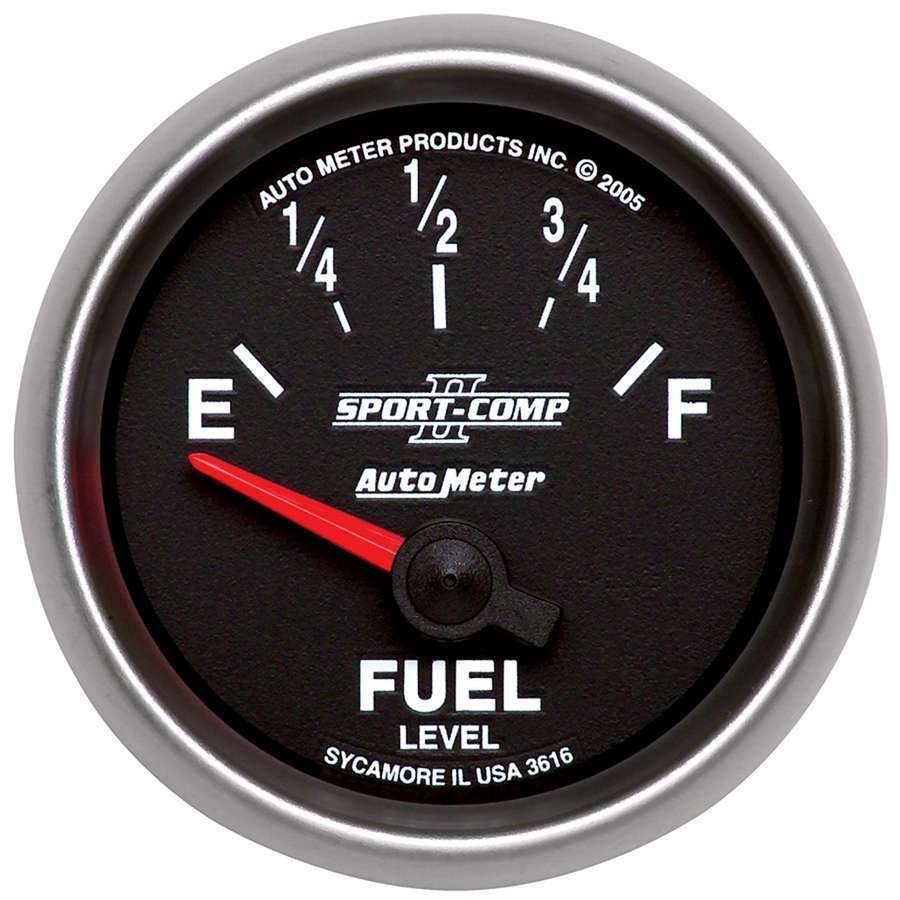 AUTOMETER 2-1/16in S/C II Fuel Level Gauge 240-33ohms AUTOMETER