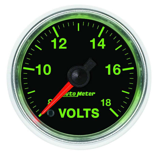 AUTOMETER 2-1/16 GS Voltmeter Gauge - 8-18 AUTOMETER