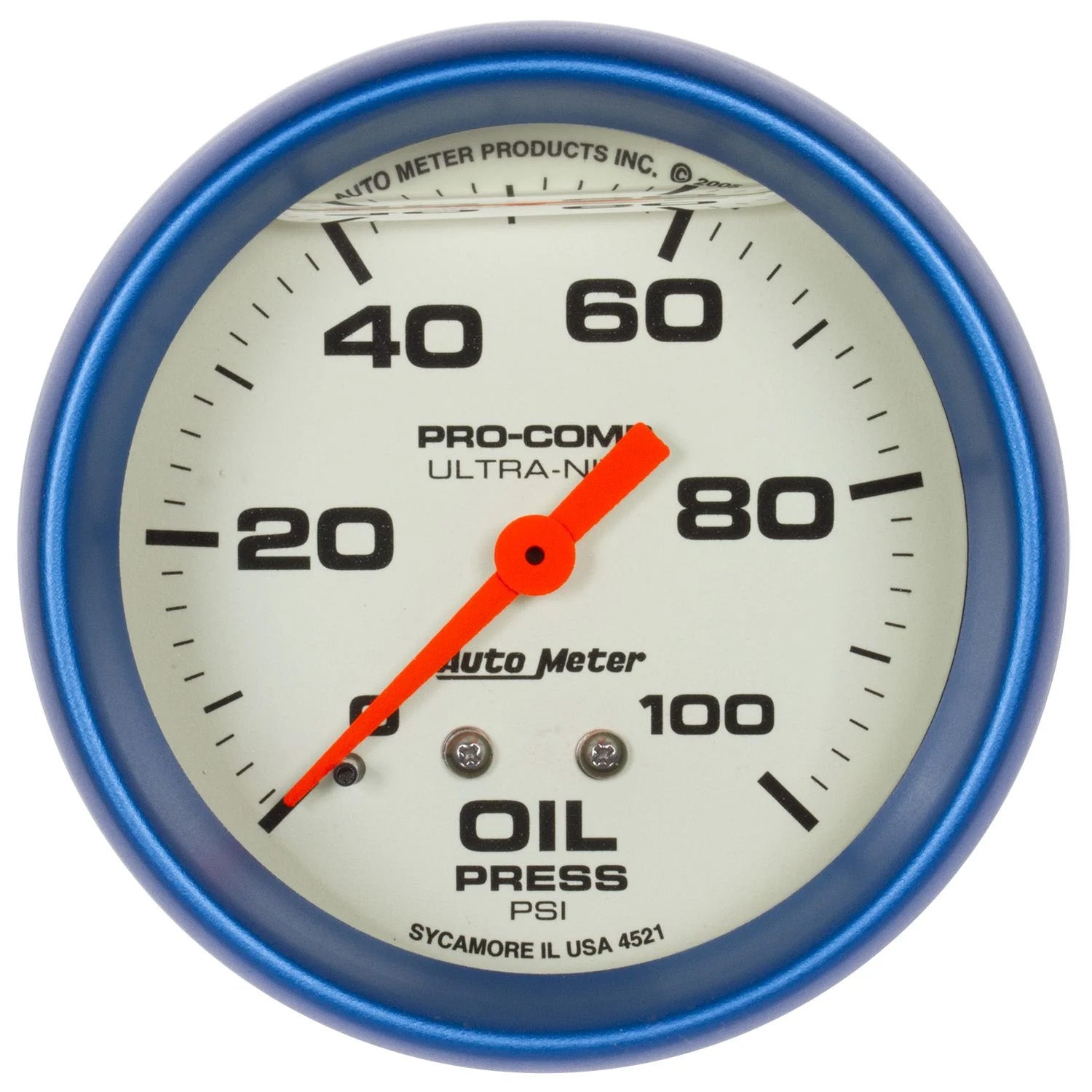 AUTOMETER 2-5/8 Ultra-Nite Oil Press. Gauge 0-100psi AUTOMETER