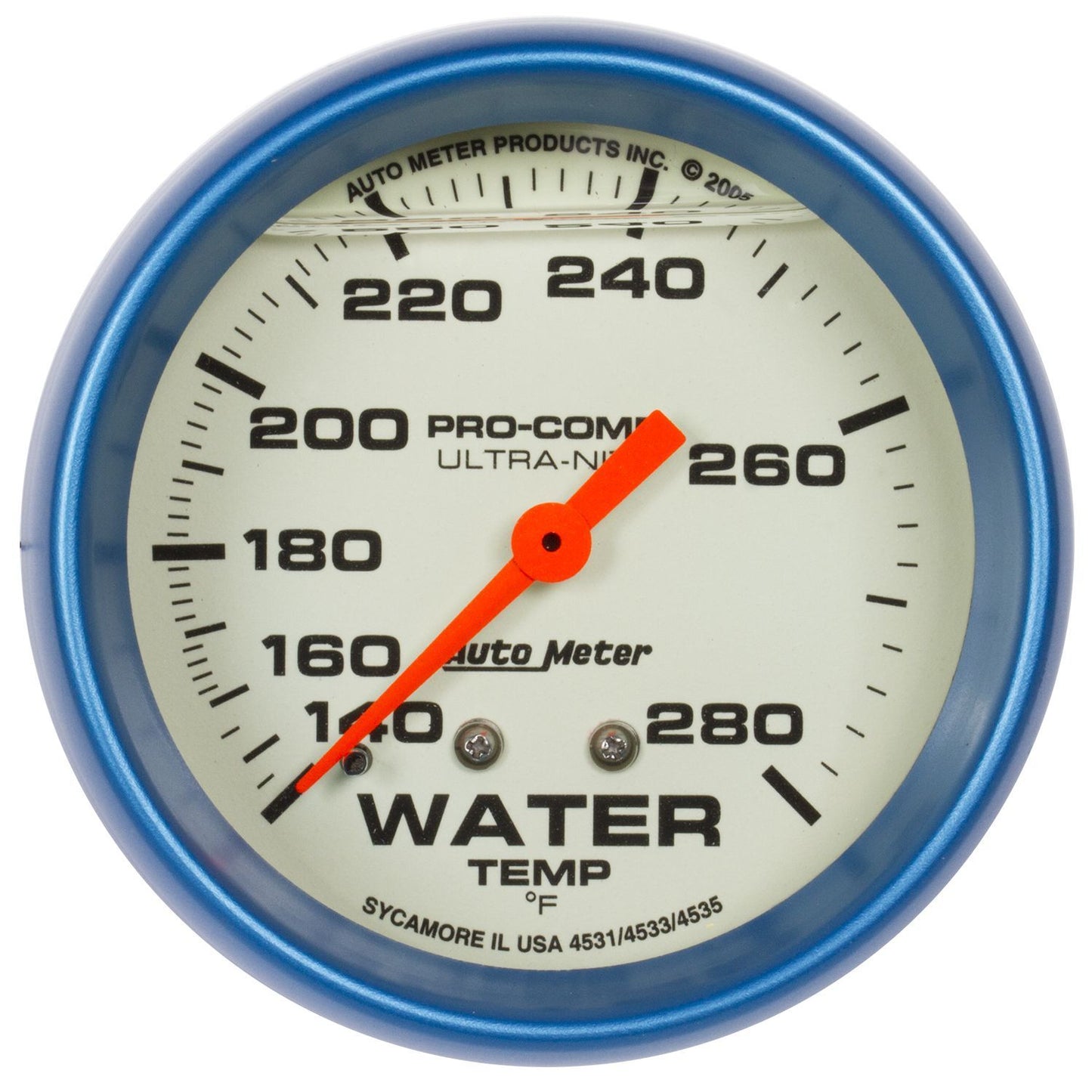 AUTOMETER 2-5/8 Ultra-Nite Water Temp Gauge 140-280 AUTOMETER