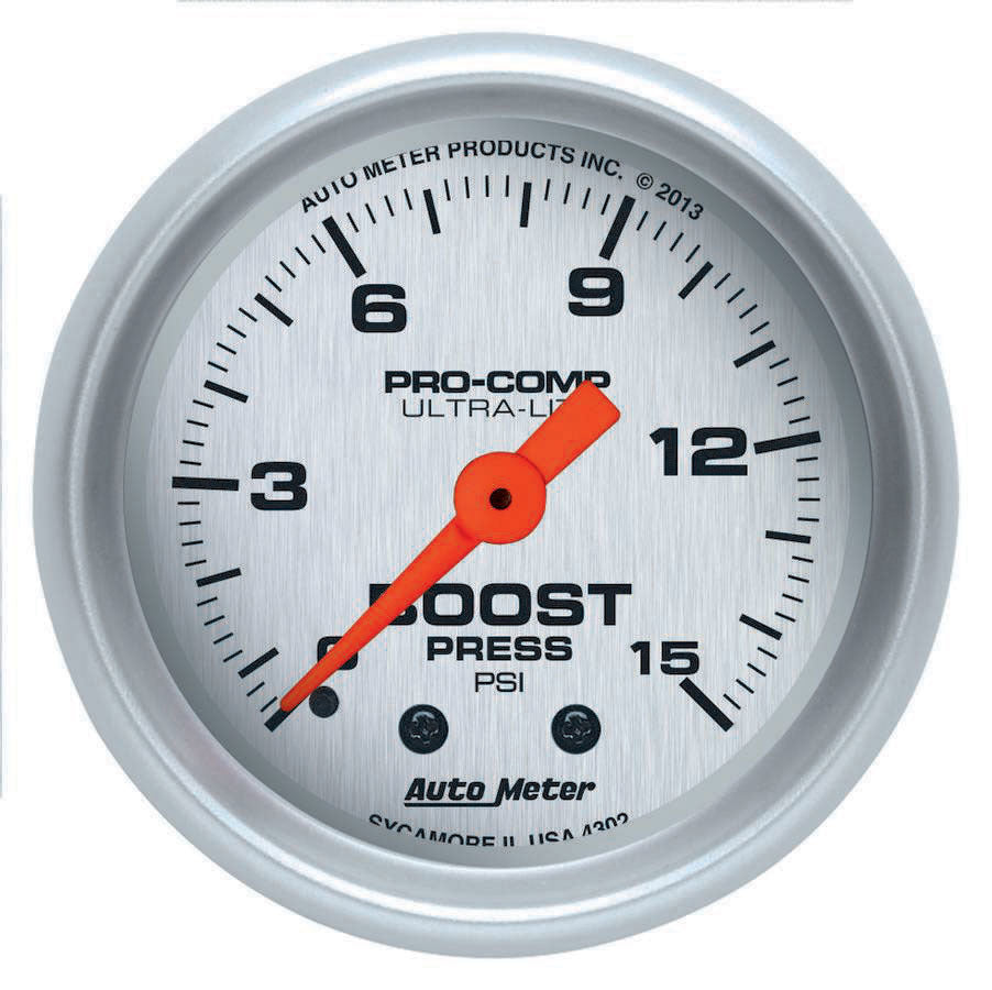 AUTOMETER 2-1/16 U/L Boost Gauge 0-15psi AUTOMETER