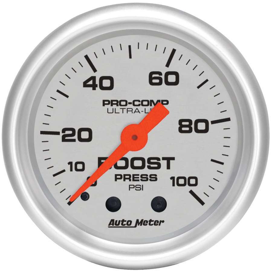 AUTOMETER 2-1/16in U/L Boost Gauge 0-100psi AUTOMETER