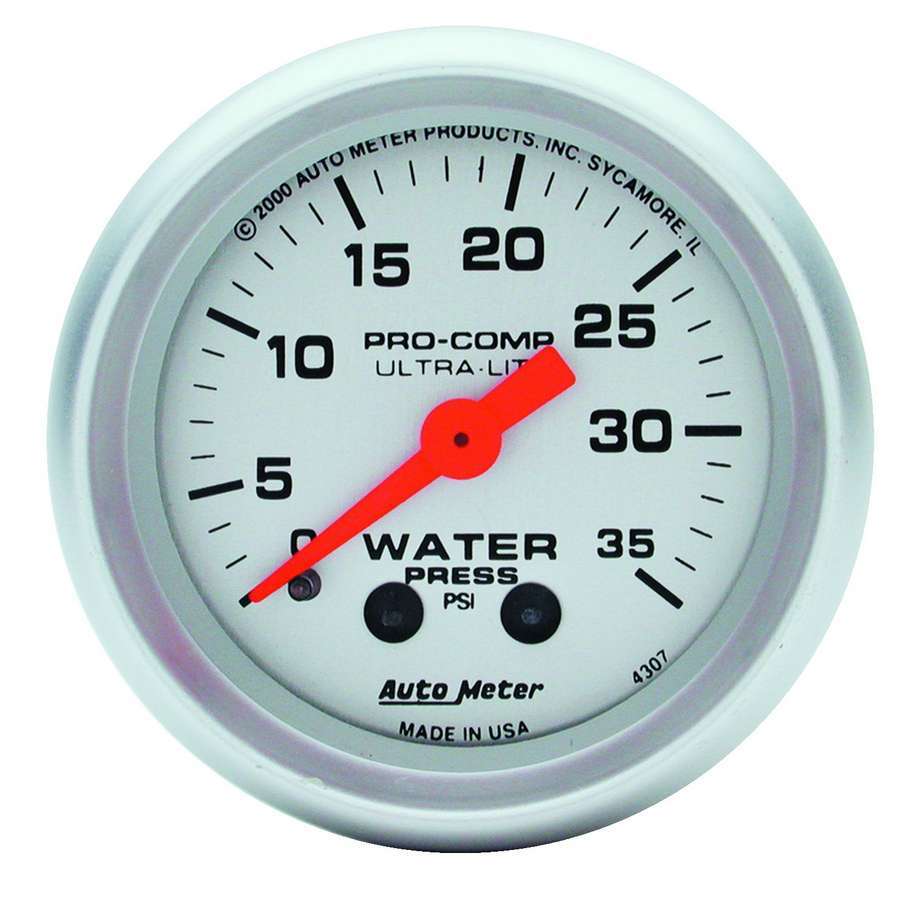 AUTOMETER 2-1/16in U/L Water Pressure Gauge 0-35psi AUTOMETER