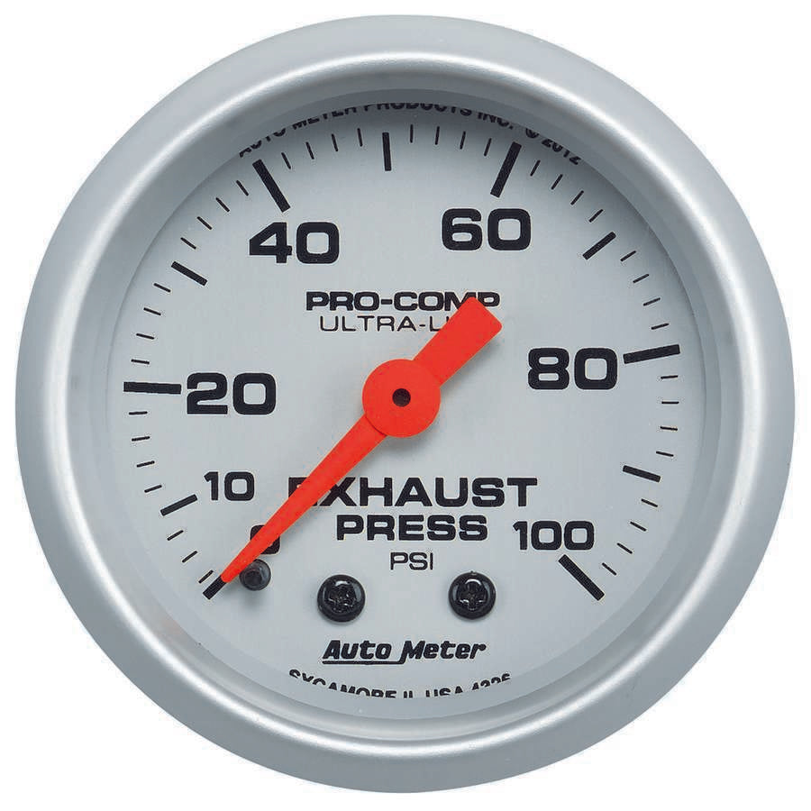 AUTOMETER Exhaust Pressure Gauge 0-100psi Ultra-Lite AUTOMETER